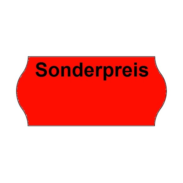 Etiketten für METO Handauszeichner, 26x12mm, Leuchtrot, Sonderpreis