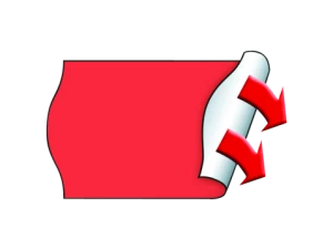 Etiketten für METO Handauszeichner 26x16mm, Leuchtrot / 6 Rollen á 1.200 Stück