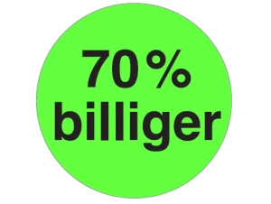 Etiketten 26mm rund leuchtgrün 70% billiger / 6 Rollen á 700 Etiketten