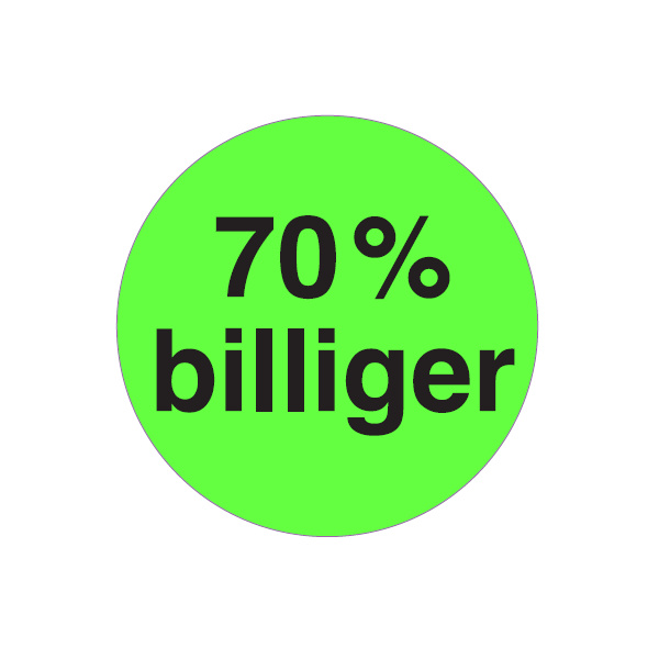 Etiketten 26mm rund leuchtgrün 70% billiger / 6 Rollen á 700 Etiketten