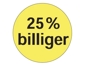 Etiketten 26mm rund leuchtgelb 25% billiger / 6 Rollen á 700 Etiketten