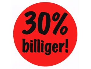 Etiketten 26mm rund leuchtrot 30% billiger / 6 Rollen á 700 Etiketten