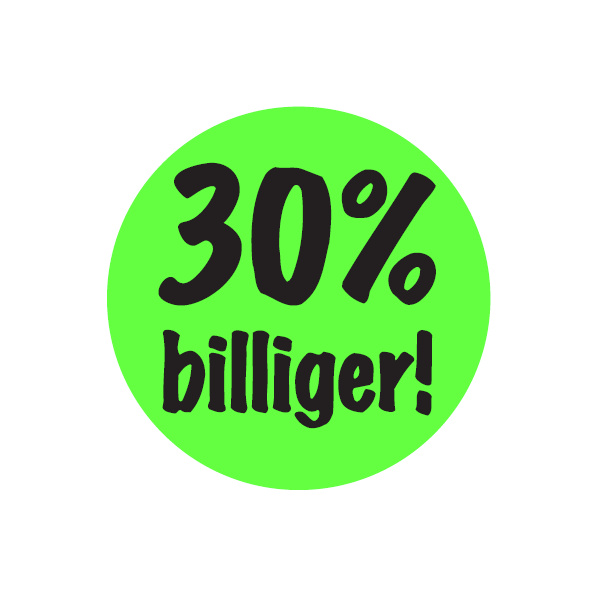 Etiketten 26mm rund leuchtgrün 30% billiger / 6 Rollen á 700 Etiketten