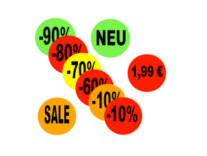 Aktions & Rabattetiketten