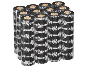 Thermotransferbänder, Zebra, 2300, Wachs, 110mm x 74m, Außen, Schwarz
