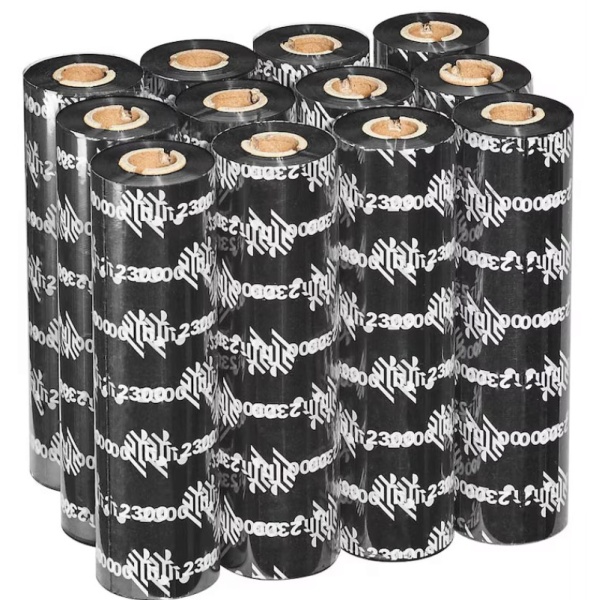 Thermotransferbänder, Zebra, 2300, Wachs, 110mm x 74m, Außen, Schwarz