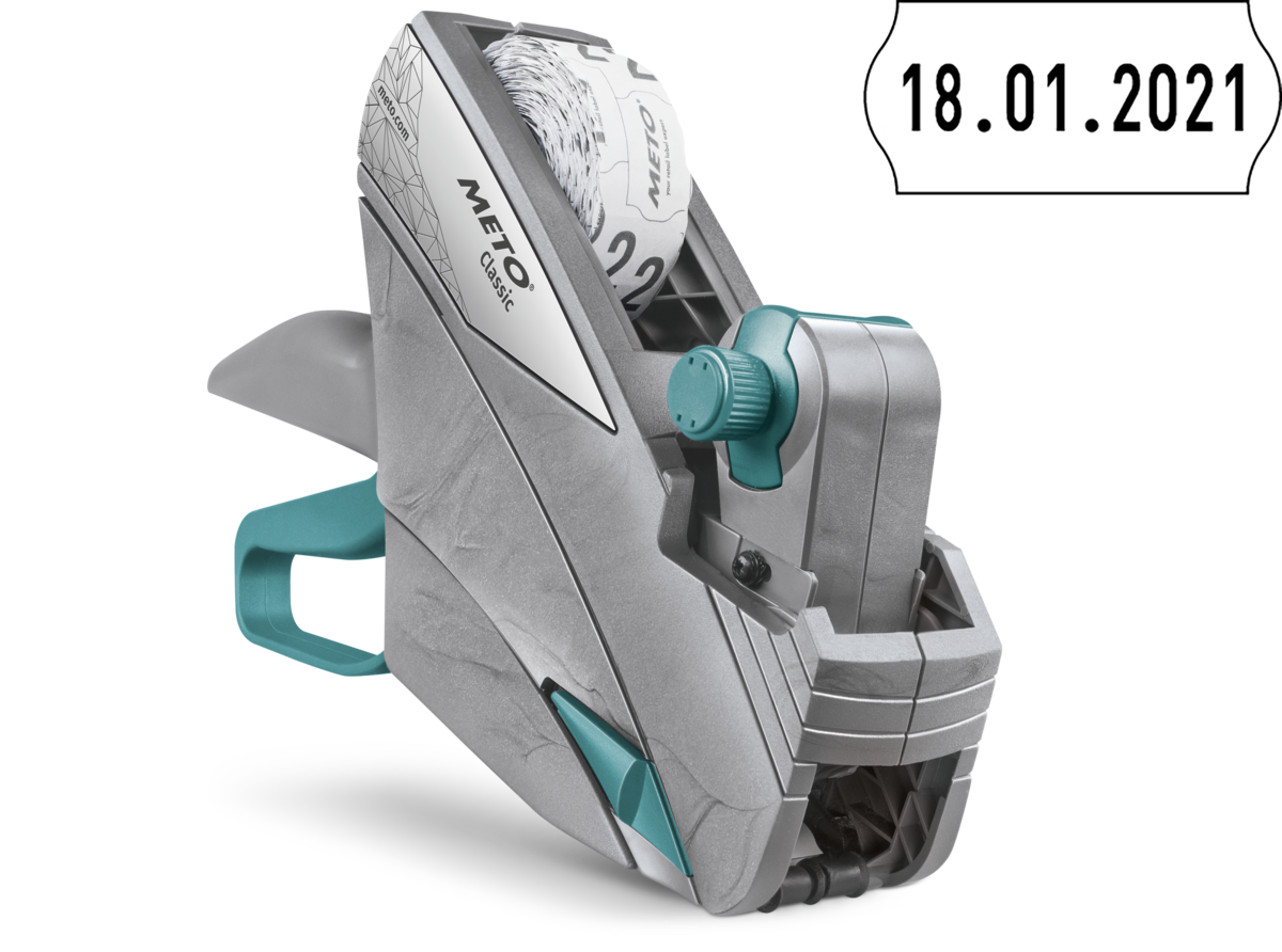 Meto Classic S 1026/12, Preisauszeichner, u.a. MHD/Datum